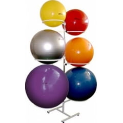 SUPORTE BOLA PILATES SUIÇA DE PISO PARA 6 BOLAS